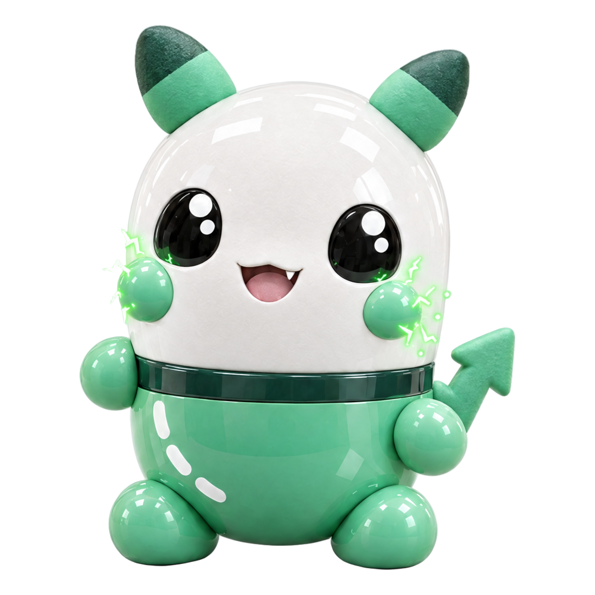 PILLCHU, the first form: a tiny round pill with nub ears